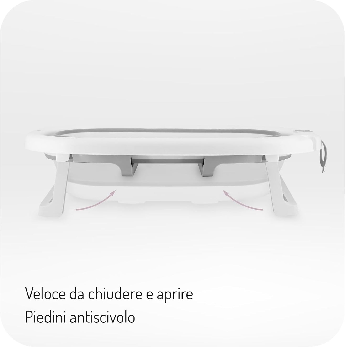 MoMi vaschetta per bambini Nata richiudibile - grey