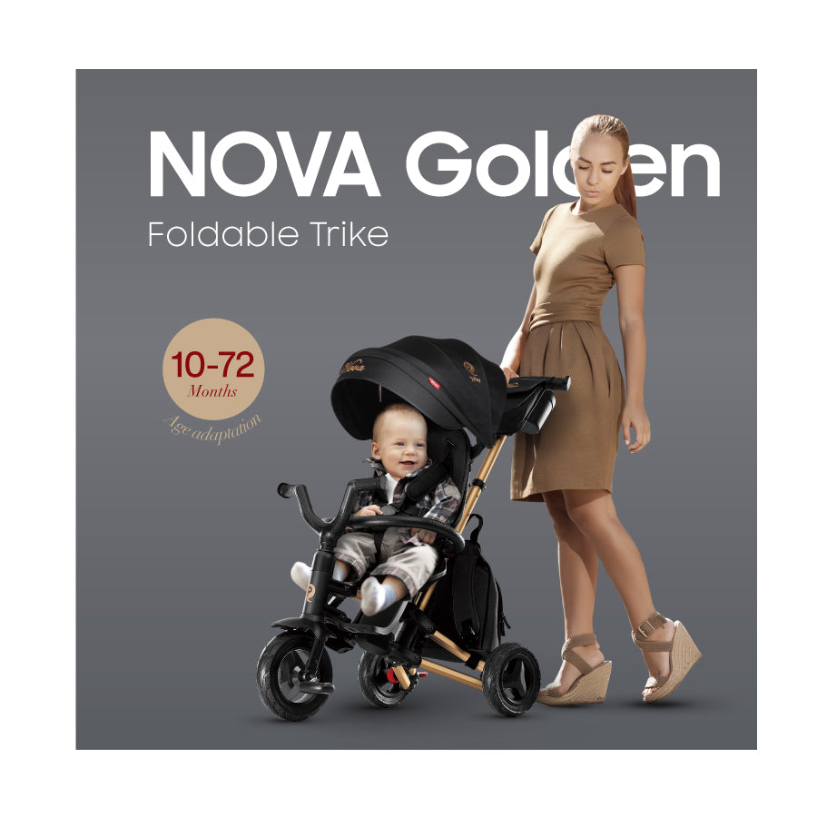 Qplay - Triciclo NOVA Golden Limited edition 6in1 - da 10 mesi a 72 mesi