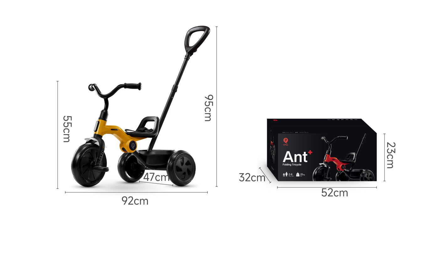 Qplay - Triciclo ANT+ Basic - da 24 mesi a 72 mesi - RED