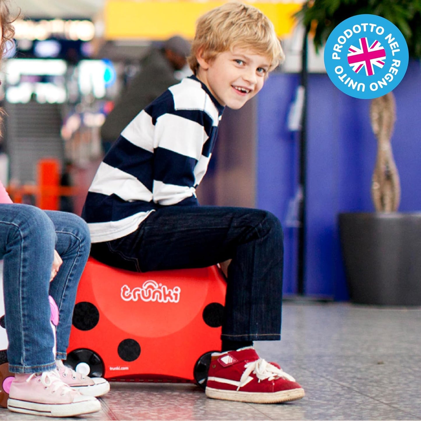 Trunki Valigia Trolley Cavalcabile – Bagaglio a Mano – Harley Coccinella (Rosso)