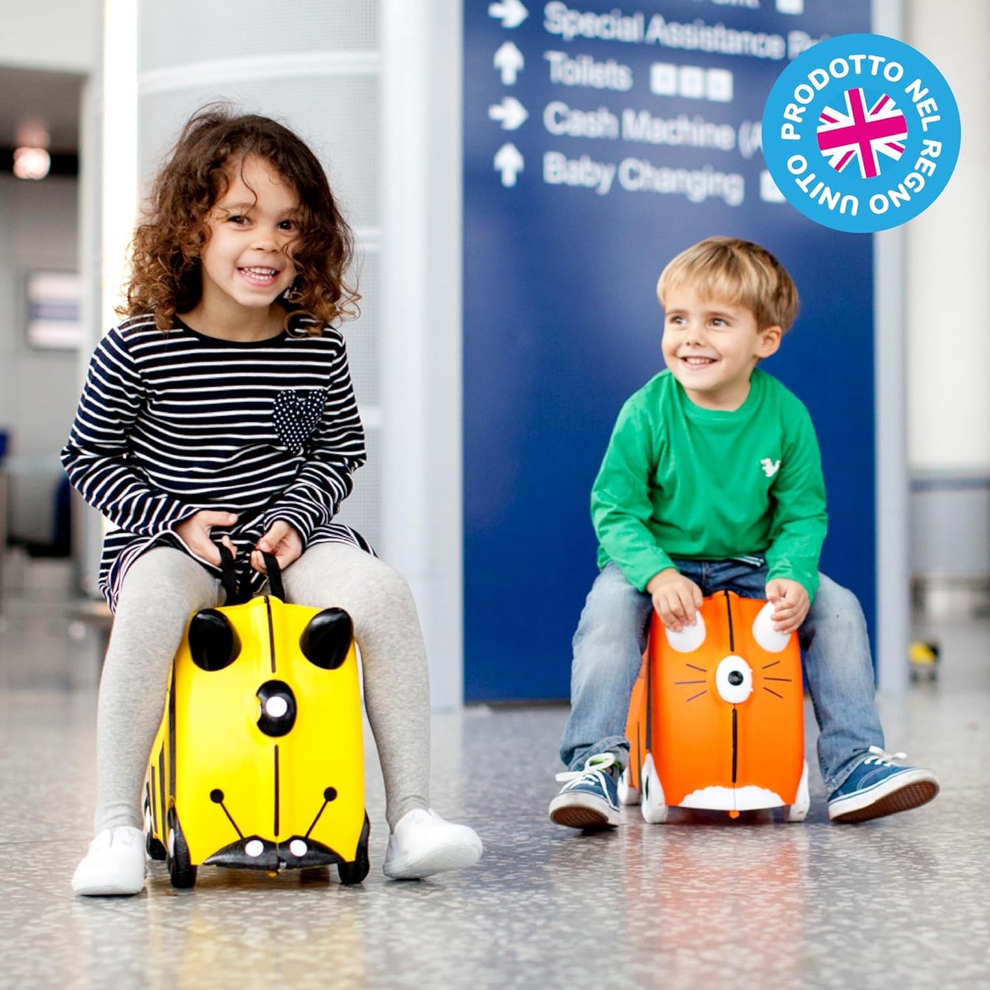 Trunki Valigia Trolley Cavalcabile – Bagaglio a Mano – Ape Bernard (Giallo)