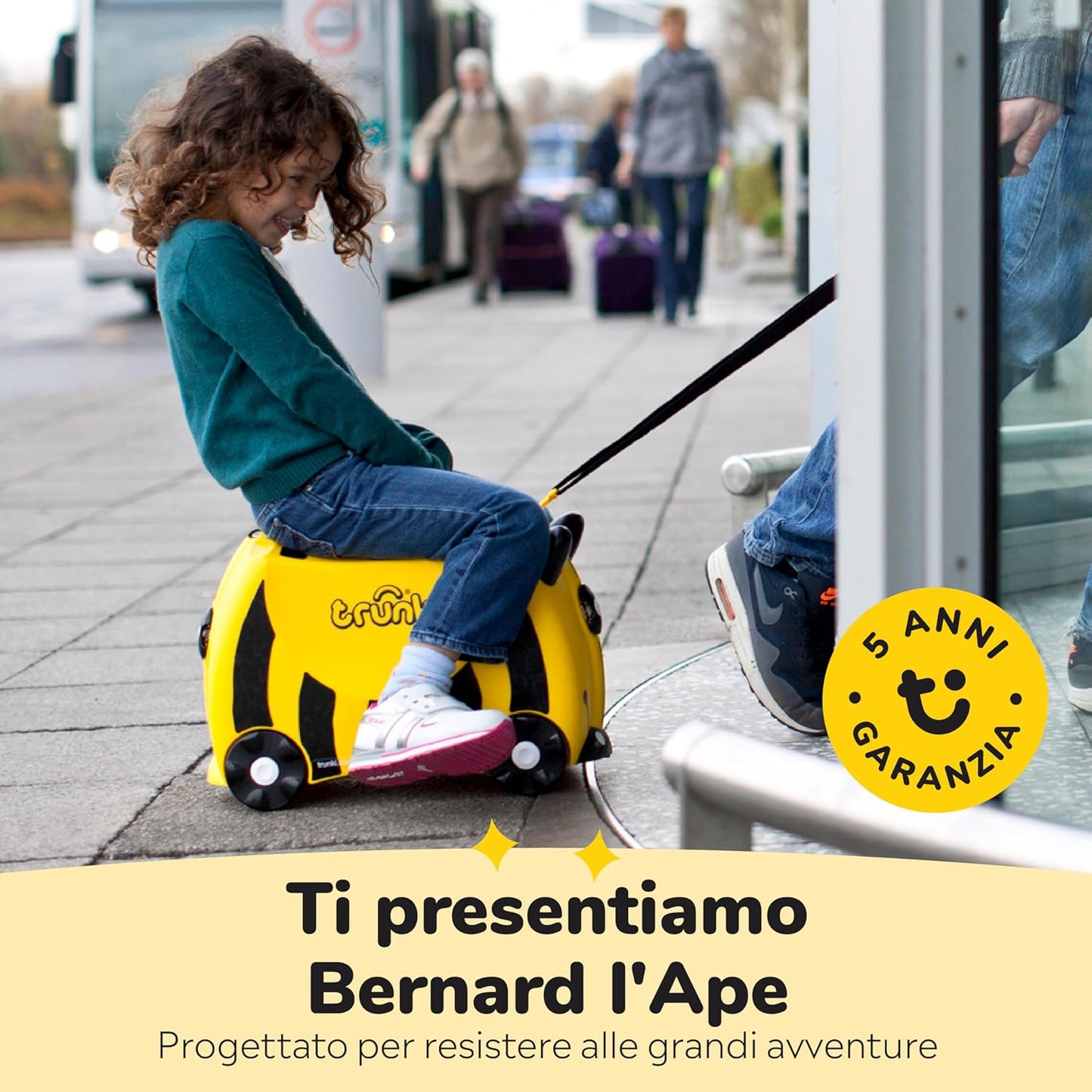 Trunki Valigia Trolley Cavalcabile – Bagaglio a Mano – Ape Bernard (Giallo)