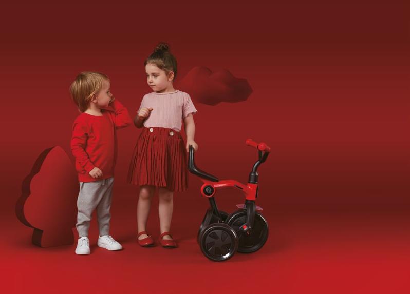 Qplay - Triciclo ANT+ Basic - da 24 mesi a 72 mesi - RED