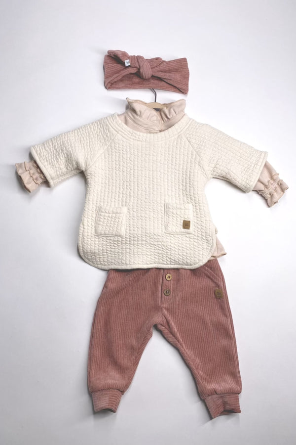BAMBOOM Maglia Poncho bimba - 30360 - bianco latte