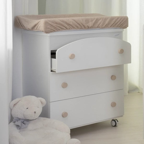 Bagnetto Fasciatoio mobile 3 cassetti Basic Bianco