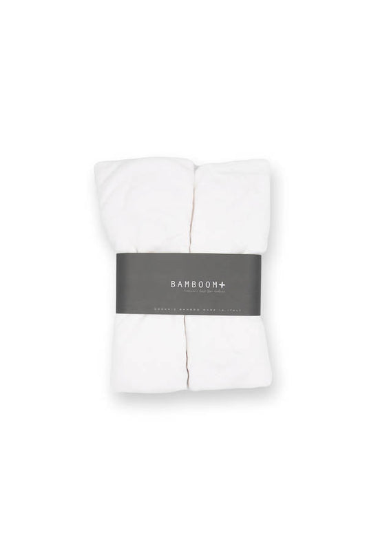 BAMBOOM Lenzuolo con angoli culla - 2 pz - 217 - Bianco 01