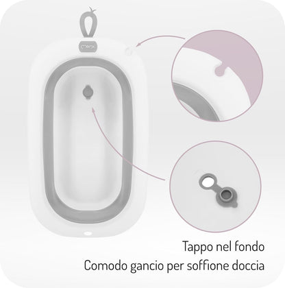 MoMi vaschetta per bambini Nata richiudibile - grey