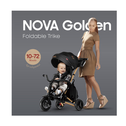 Qplay - Triciclo NOVA Golden Limited edition 6in1 - da 10 mesi a 72 mesi
