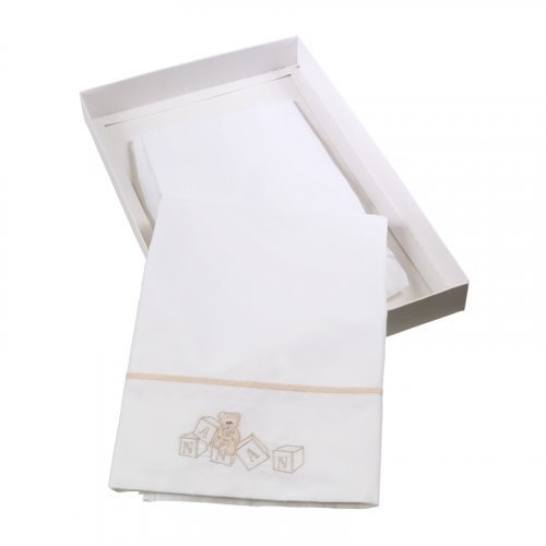 Nanan Lenzuola Letto Dadini bianco  70216B
